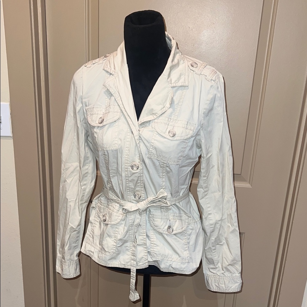 Faded Glory Women's Light Beige Utility Jacket